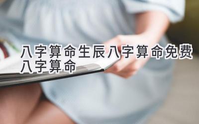 八字算命生辰八字算命免费八字算命