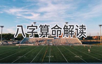八字算命解读