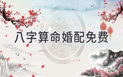 八字算命婚配免费