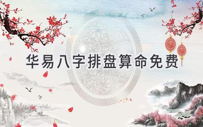 华易八字排盘算命免费
