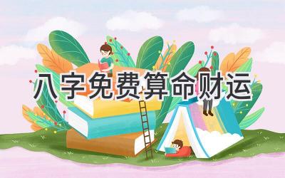 八字免费算命财运