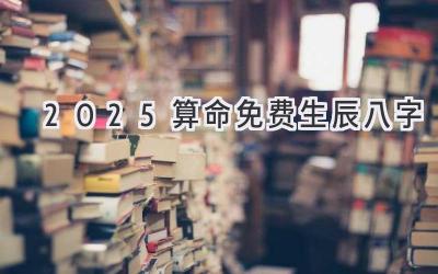 2025算命免费生辰八字