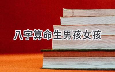 八字算命生男孩女孩