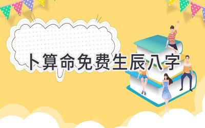 卜算命免费 生辰八字
